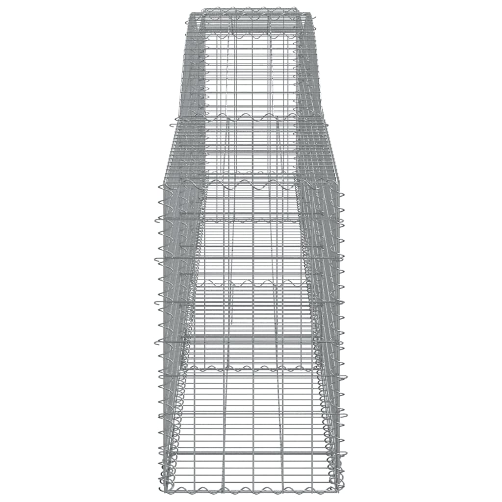 Schanskorven 4 St Gewelfd 400X50X80/100 Cm Gegalvaniseerd Ijzer 400 x 50 x 80/100 cm