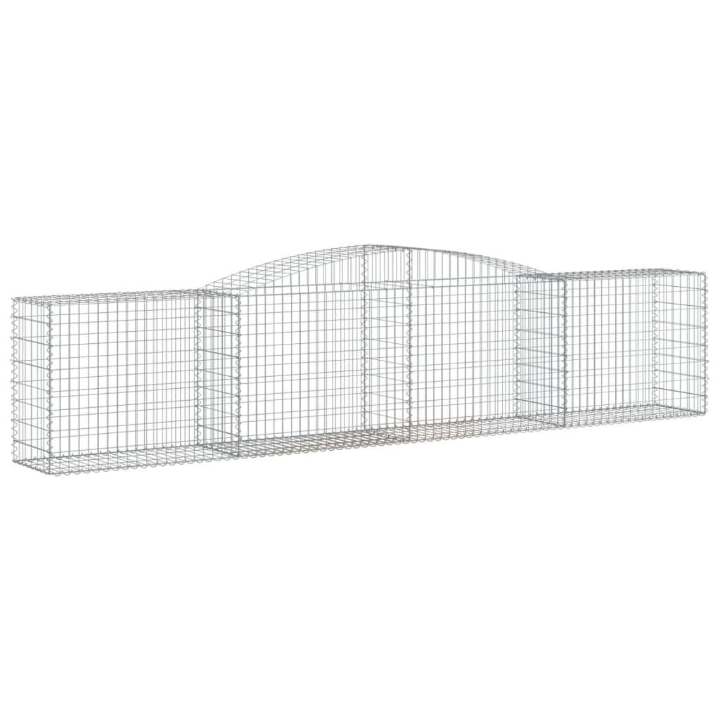 Schanskorven 6 St Gewelfd 400X50X80/100 Cm Gegalvaniseerd Ijzer 400 x 50 x 80/100 cm