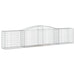 Schanskorven 6 St Gewelfd 400X50X80/100 Cm Gegalvaniseerd Ijzer 400 x 50 x 80/100 cm