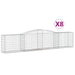 Schanskorven 8 St Gewelfd 400X50X80/100 Cm Gegalvaniseerd Ijzer 400 x 50 x 80/100 cm