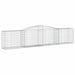 Schanskorven 8 St Gewelfd 400X50X80/100 Cm Gegalvaniseerd Ijzer 400 x 50 x 80/100 cm