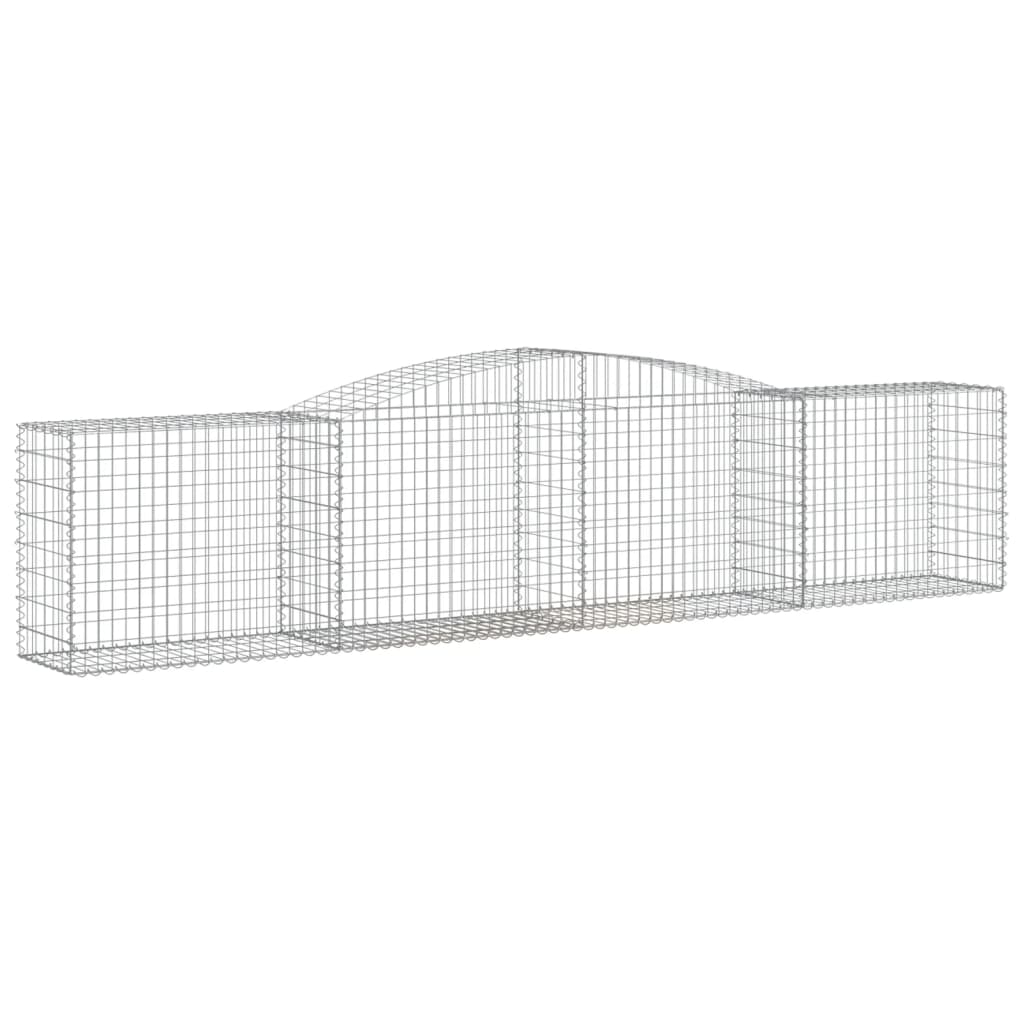 Schanskorven 9 St Gewelfd 400X50X80/100 Cm Gegalvaniseerd Ijzer 400 x 50 x 80/100 cm