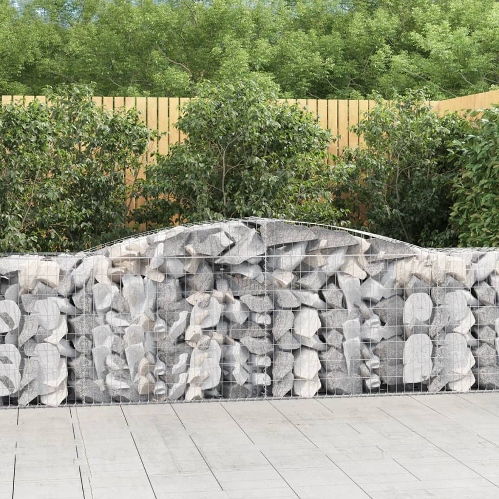 Schanskorven 15 St Gewelfd 400X50X80/100 Cm Ijzer 400 x 50 x 80/100 cm