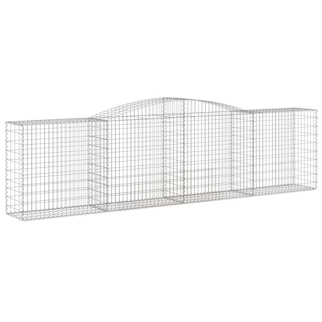 Schanskorven 2 St Gewelfd 400X50X100/120 Cm Ijzer 400 x 50 x 100/120 cm