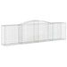 Schanskorven 2 St Gewelfd 400X50X100/120 Cm Ijzer 400 x 50 x 100/120 cm