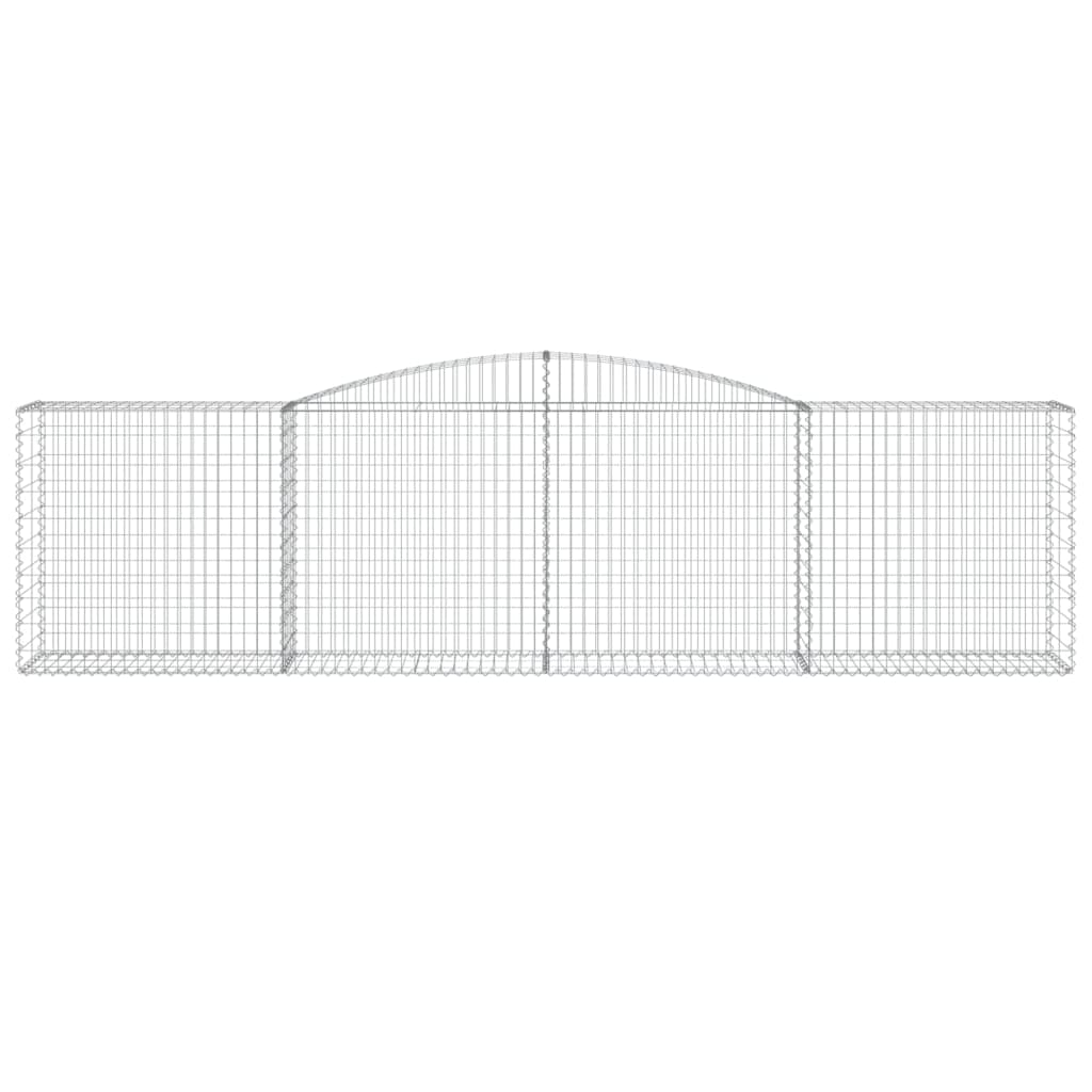 Schanskorven 2 St Gewelfd 400X50X100/120 Cm Ijzer 400 x 50 x 100/120 cm