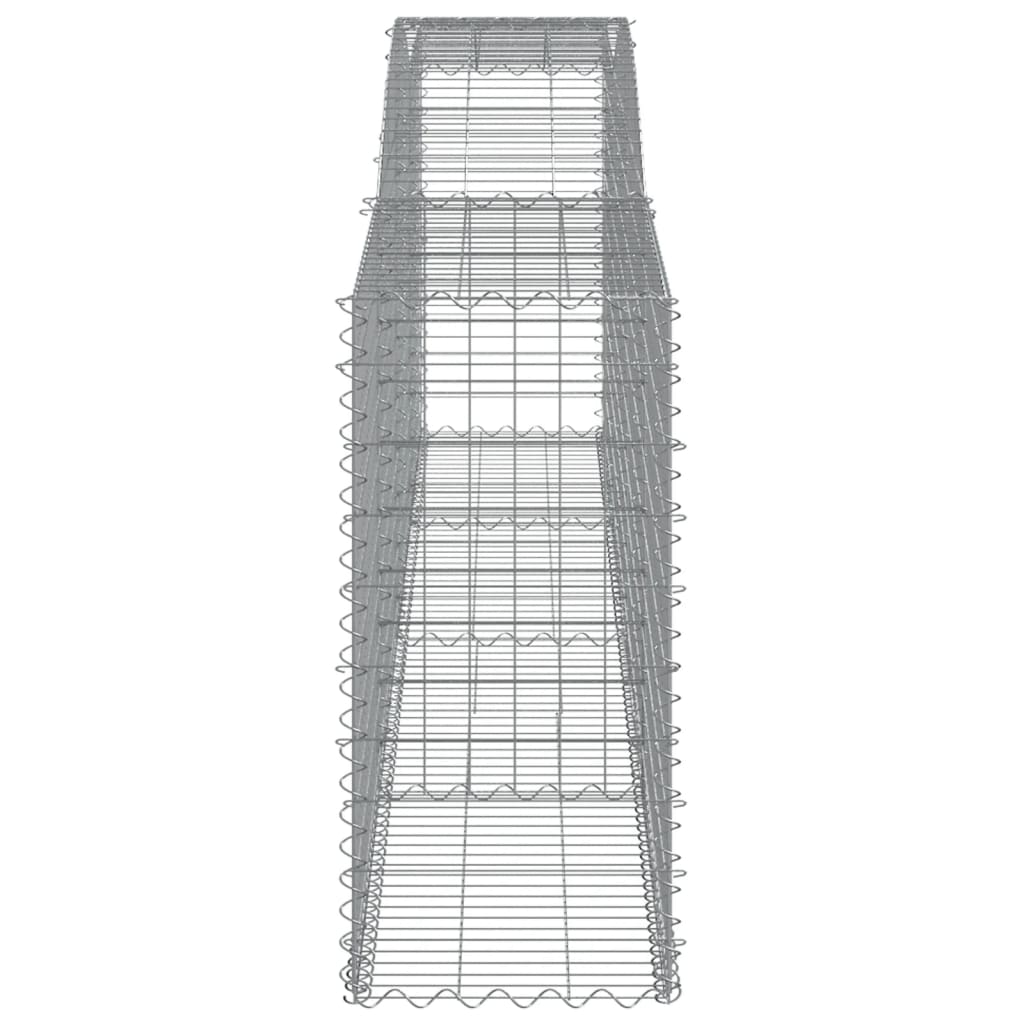 Schanskorven 2 St Gewelfd 400X50X100/120 Cm Ijzer 400 x 50 x 100/120 cm