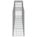 Schanskorven 2 St Gewelfd 400X50X100/120 Cm Ijzer 400 x 50 x 100/120 cm