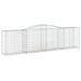 Schanskorven 3 St Gewelfd 400X50X100/120 Cm Ijzer 400 x 50 x 100/120 cm