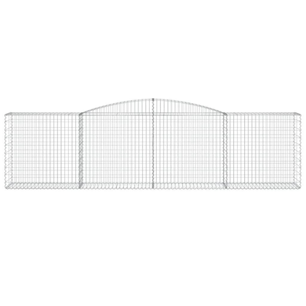 Schanskorven 4 St Gewelfd 400X50X100/120 Cm Ijzer 400 x 50 x 100/120 cm
