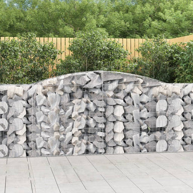 Schanskorven 4 St Gewelfd 400X50X100/120 Cm Ijzer 400 x 50 x 100/120 cm