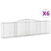 Schanskorven 6 St Gewelfd 400X50X100/120 Cm Ijzer 400 x 50 x 100/120 cm