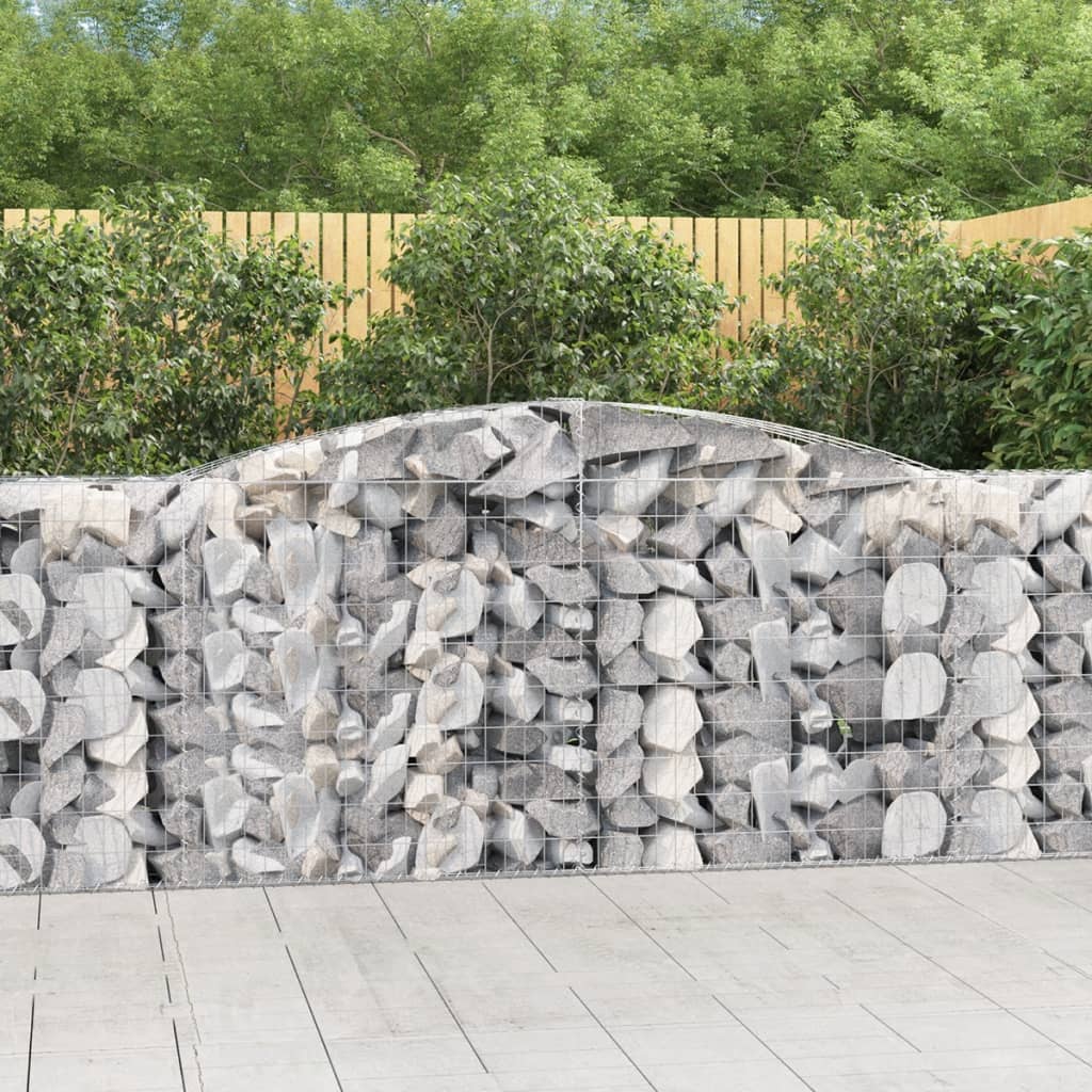 Schanskorven 10 St Gewelfd 400X50X100/120 Cm Ijzer 400 x 50 x 100/120 cm