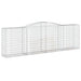 Schanskorven 2 St Gewelfd 400X50X120/140 Cm Ijzer 400 x 50 x 120/140 cm