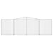 Schanskorven 3 St Gewelfd 400X50X120/140 Cm Ijzer 400 x 50 x 120/140 cm
