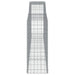 Schanskorven 4 St Gewelfd 400X50X120/140 Cm Ijzer 400 x 50 x 120/140 cm