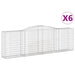Schanskorven 6 St Gewelfd 400X50X120/140 Cm Ijzer 400 x 50 x 120/140 cm