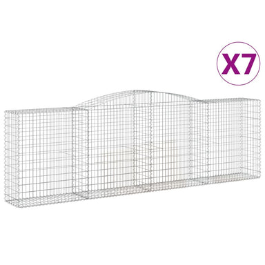 Schanskorven 7 St Gewelfd 400X50X120/140 Cm Ijzer 400 x 50 x 120/140 cm
