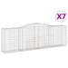 Schanskorven 7 St Gewelfd 400X50X120/140 Cm Ijzer 400 x 50 x 120/140 cm
