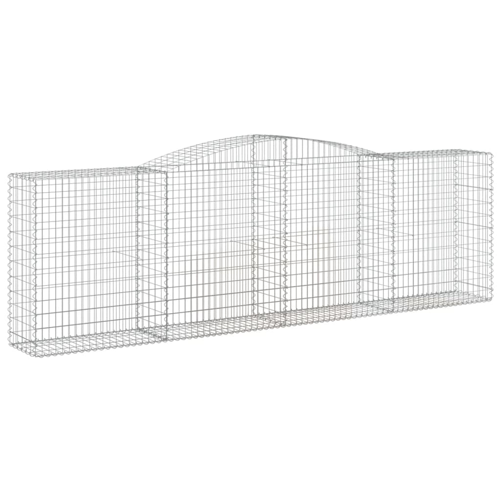 Schanskorven 7 St Gewelfd 400X50X120/140 Cm Ijzer 400 x 50 x 120/140 cm