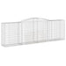 Schanskorven 7 St Gewelfd 400X50X120/140 Cm Ijzer 400 x 50 x 120/140 cm