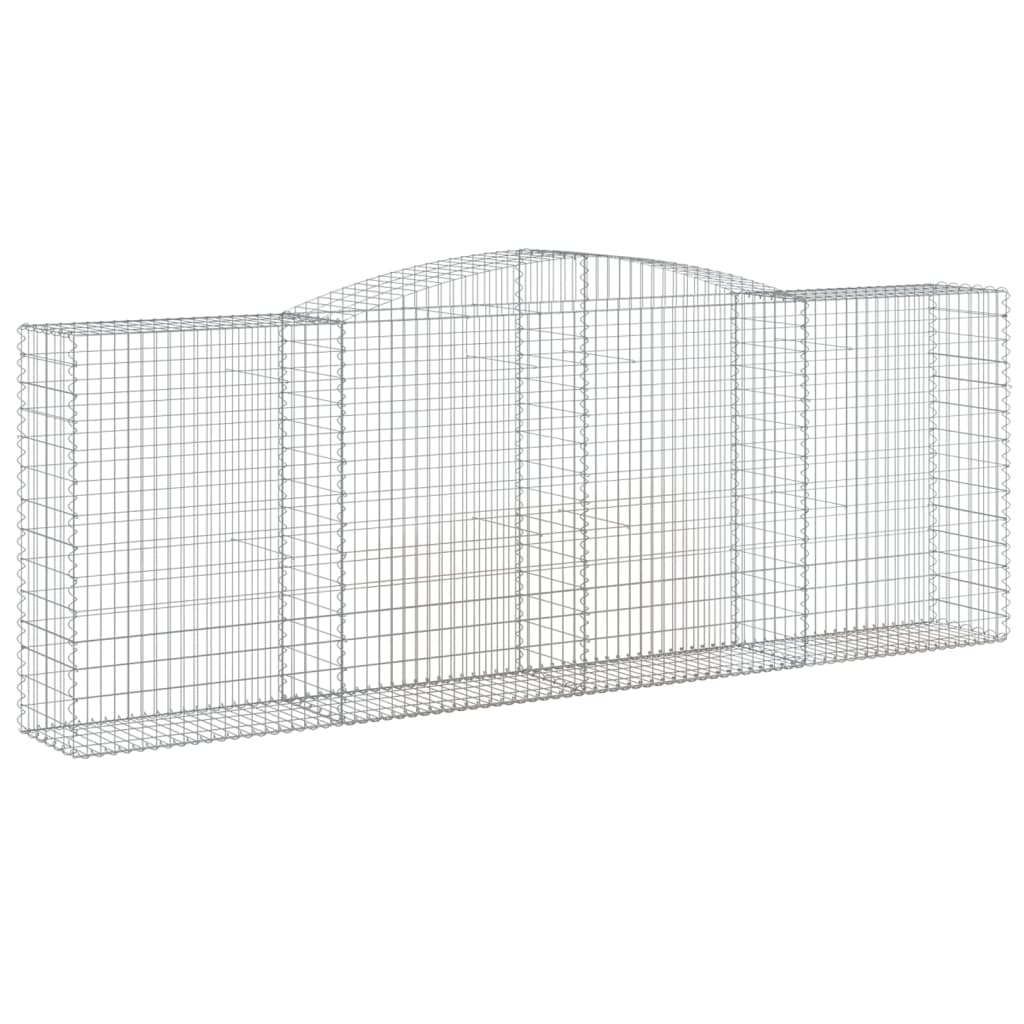Schanskorven 2 St Gewelfd 400X50X140/160 Cm Ijzer 400 x 50 x 140/160 cm