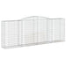 Schanskorven 2 St Gewelfd 400X50X140/160 Cm Ijzer 400 x 50 x 140/160 cm