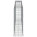 Schanskorven 2 St Gewelfd 400X50X140/160 Cm Ijzer 400 x 50 x 140/160 cm