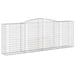 Schanskorven 3 St Gewelfd 400X50X140/160 Cm Ijzer 400 x 50 x 140/160 cm