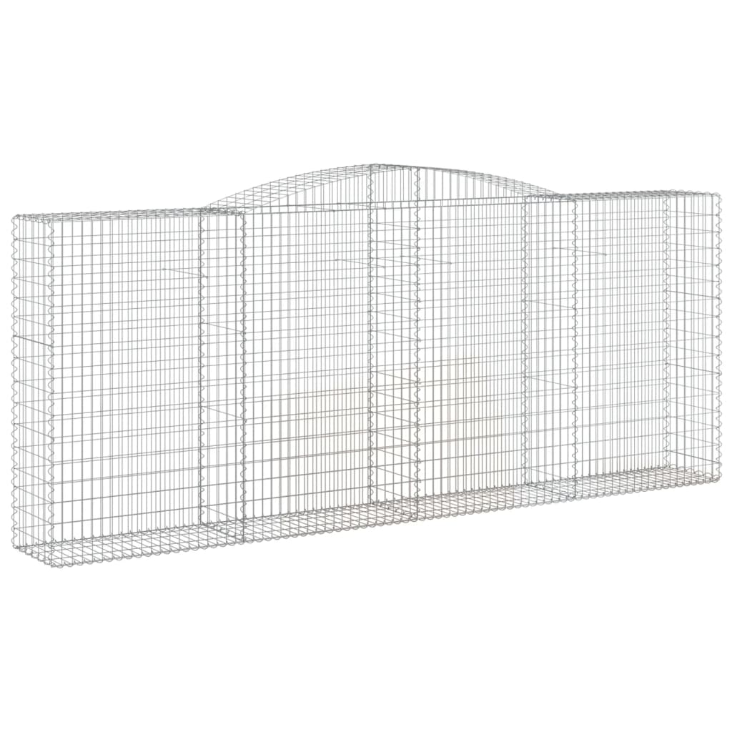 Schanskorven 2 St Gewelfd 400X50X160/180 Cm Ijzer 400 x 50 x 160/180 cm