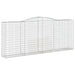 Schanskorven 2 St Gewelfd 400X50X160/180 Cm Ijzer 400 x 50 x 160/180 cm