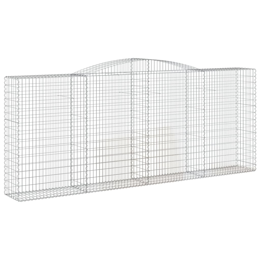 Schanskorven 4 St Gewelfd 400X50X160/180 Cm Ijzer 400 x 50 x 160/180 cm