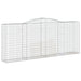 Schanskorven 4 St Gewelfd 400X50X160/180 Cm Ijzer 400 x 50 x 160/180 cm