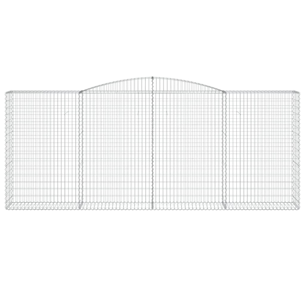 Schanskorven 4 St Gewelfd 400X50X160/180 Cm Ijzer 400 x 50 x 160/180 cm