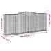 Schanskorven 4 St Gewelfd 400X50X160/180 Cm Ijzer 400 x 50 x 160/180 cm