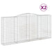 Schanskorven 2 St Gewelfd 400X50X180/200 Cm Ijzer 400 x 50 x 180/200 cm