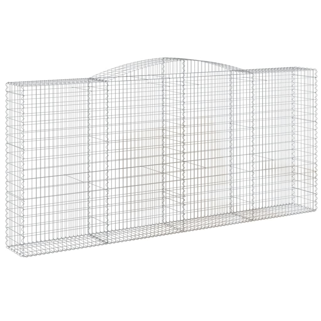 Schanskorven 2 St Gewelfd 400X50X180/200 Cm Ijzer 400 x 50 x 180/200 cm