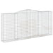 Schanskorven 2 St Gewelfd 400X50X180/200 Cm Ijzer 400 x 50 x 180/200 cm