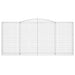 Schanskorven 3 St Gewelfd 400X50X180/200 Cm Ijzer 400 x 50 x 180/200 cm