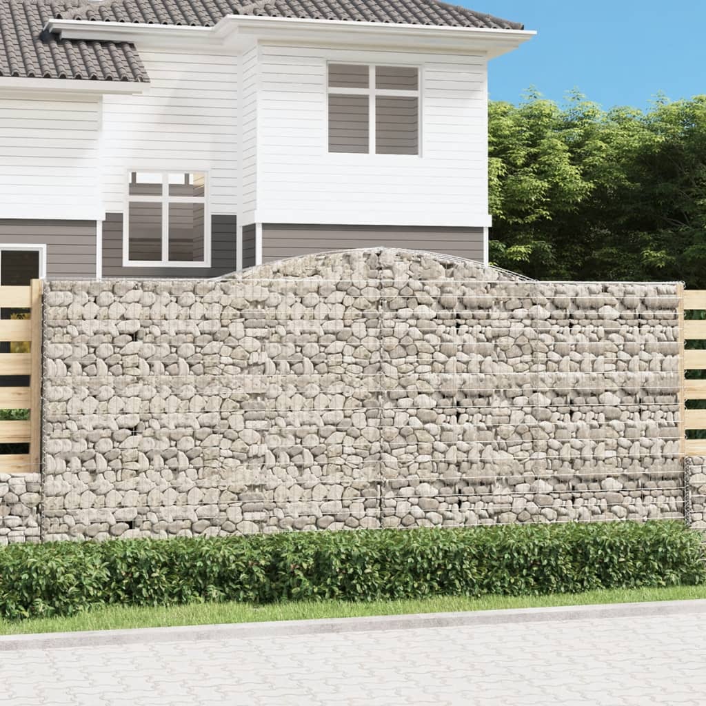 Schanskorven 3 St Gewelfd 400X50X180/200 Cm Ijzer 400 x 50 x 180/200 cm