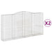 Schanskorven 2 St Gewelfd 400X50X200/220 Cm Ijzer 400 x 50 x 200/220 cm