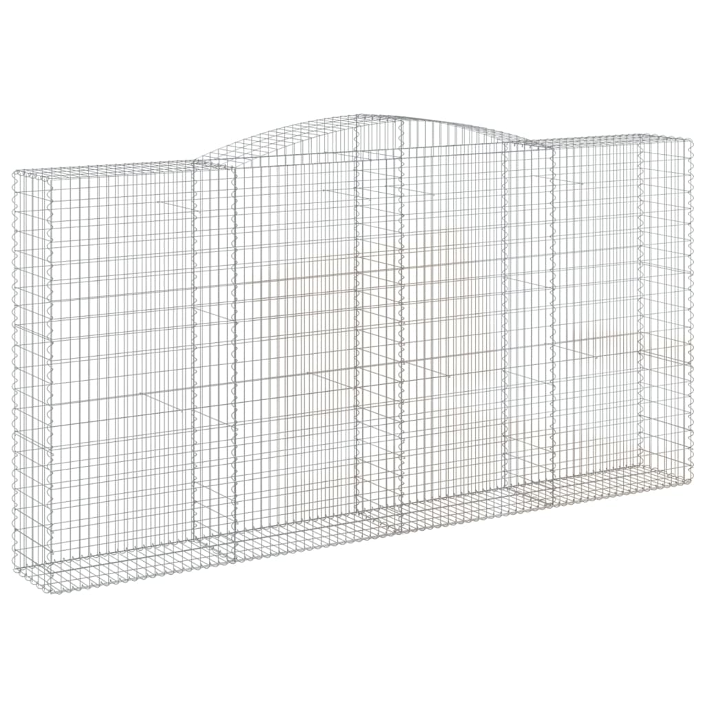Schanskorven 2 St Gewelfd 400X50X200/220 Cm Ijzer 400 x 50 x 200/220 cm