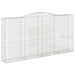 Schanskorven 2 St Gewelfd 400X50X200/220 Cm Ijzer 400 x 50 x 200/220 cm