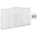 Schanskorven 2 St Gewelfd 400X50X220/240 Cm Ijzer 400 x 50 x 220/240 cm