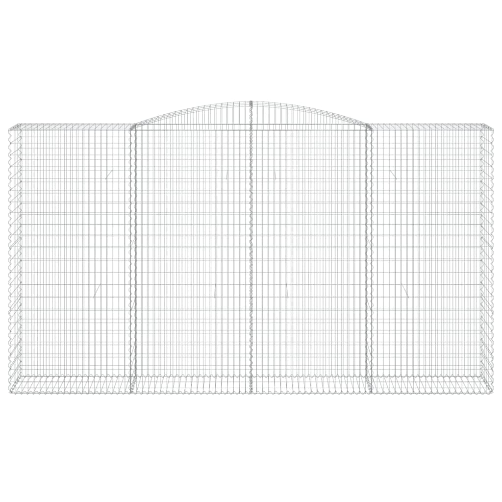 Schanskorven 2 St Gewelfd 400X50X220/240 Cm Ijzer 400 x 50 x 220/240 cm
