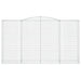 Schanskorven 2 St Gewelfd 400X50X220/240 Cm Ijzer 400 x 50 x 220/240 cm