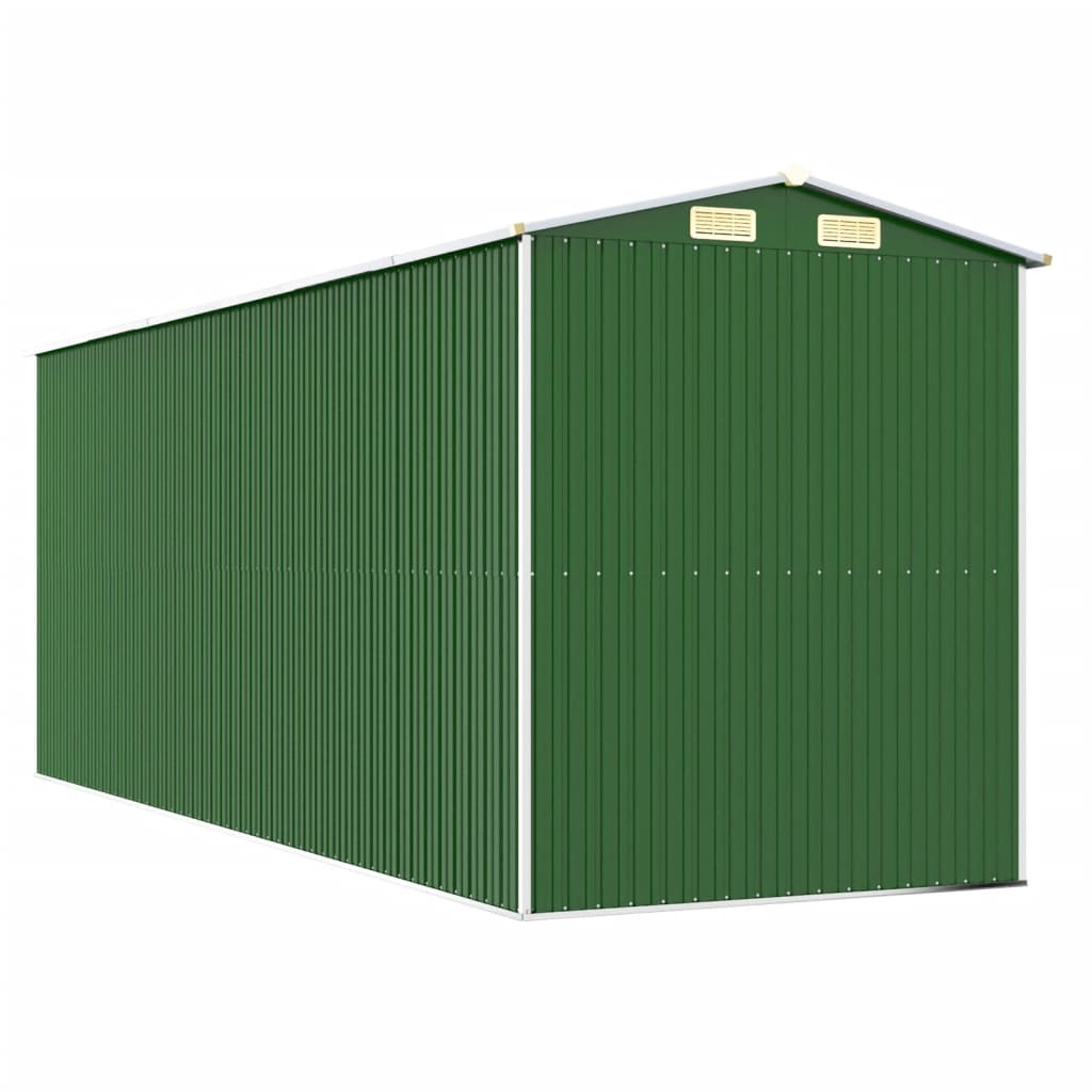 Tuinschuur 192x523x223 cm gegalvaniseerd staal groen
