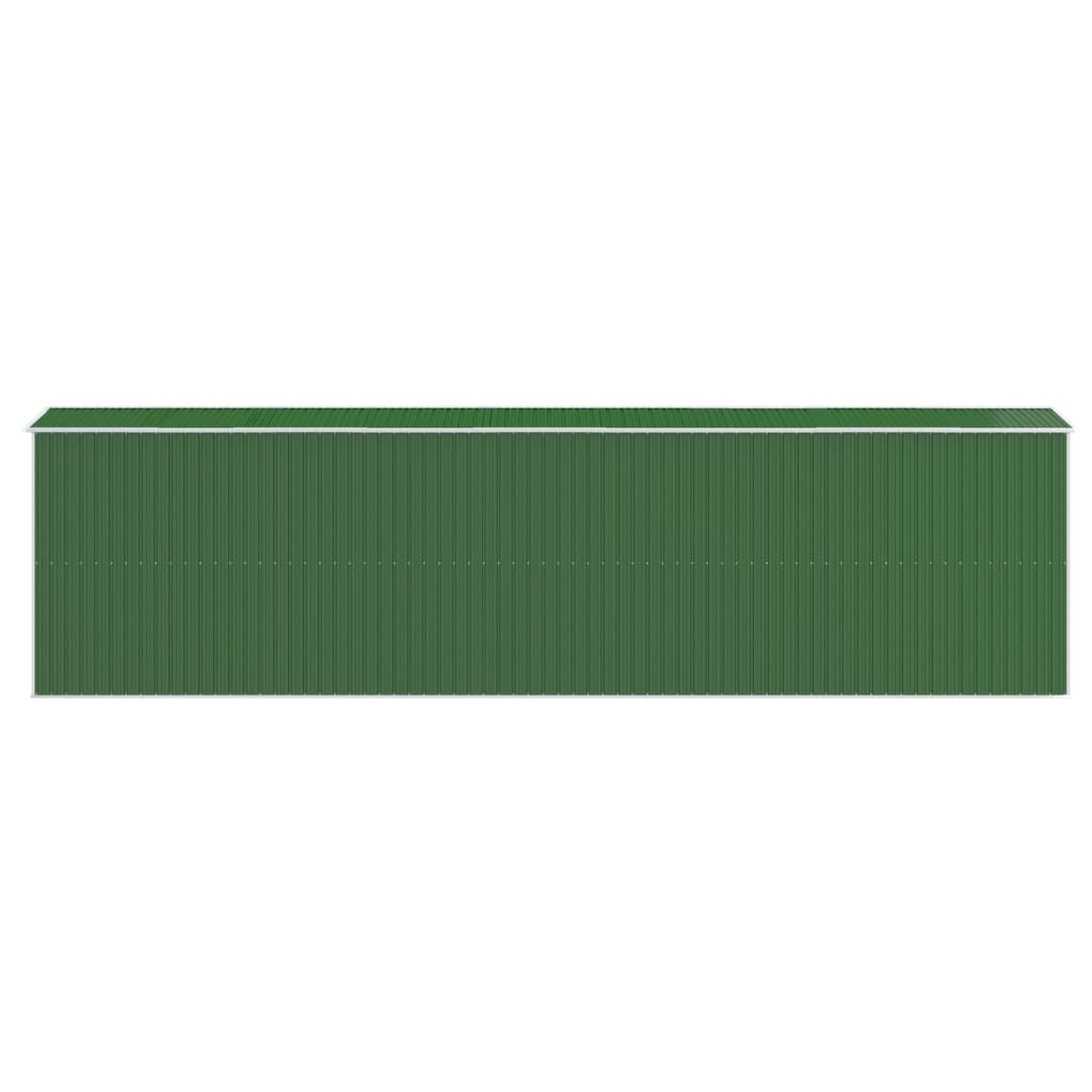 Tuinschuur 192x772x223 cm gegalvaniseerd staal groen