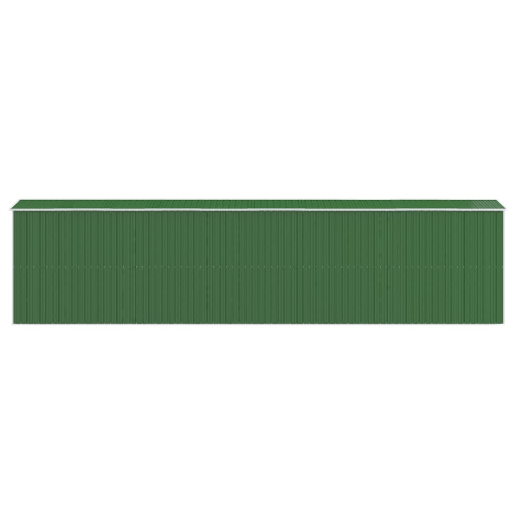 Tuinschuur 192x855x223 cm gegalvaniseerd staal groen
