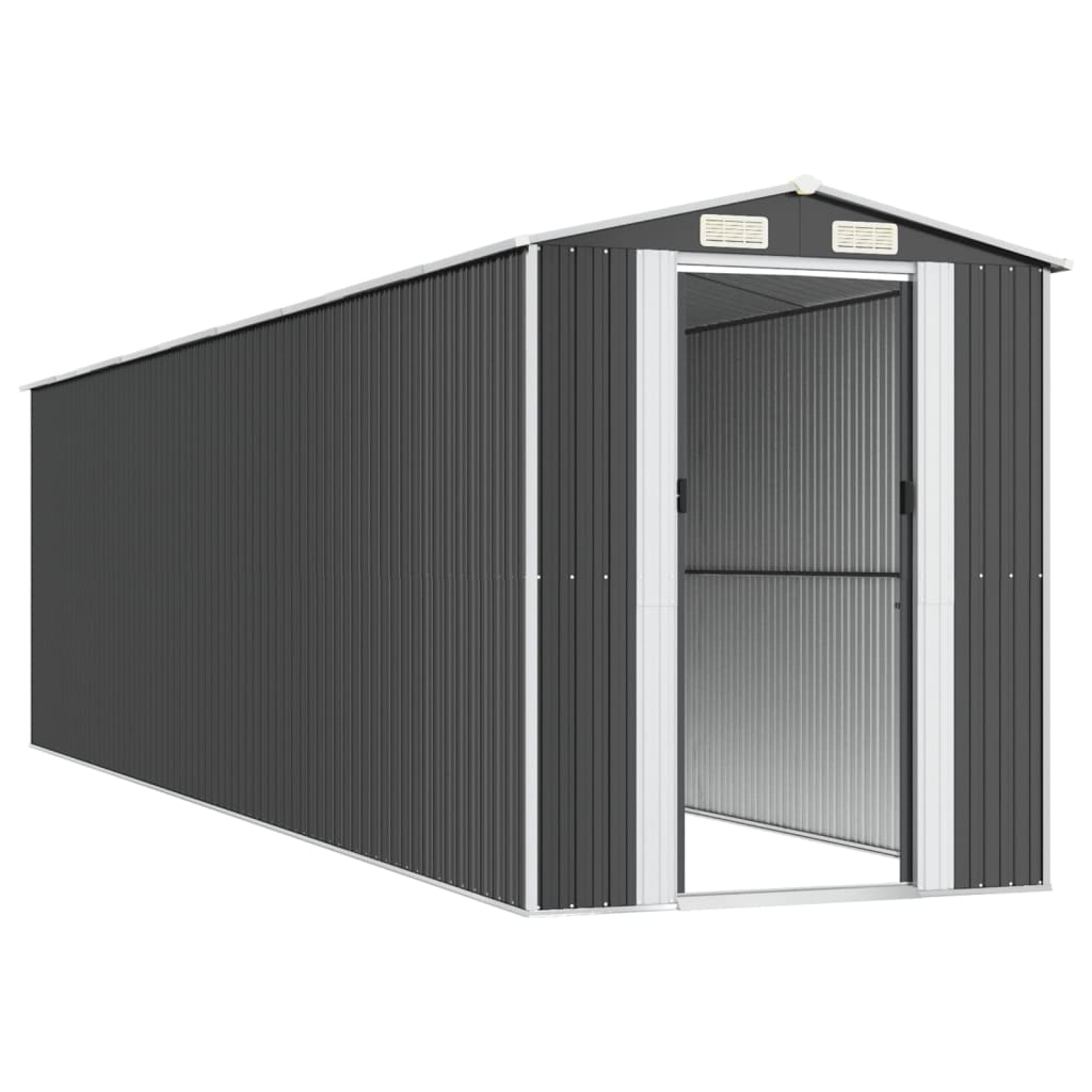 Tuinschuur 192x772x223 cm gegalvaniseerd staal antracietkleurig